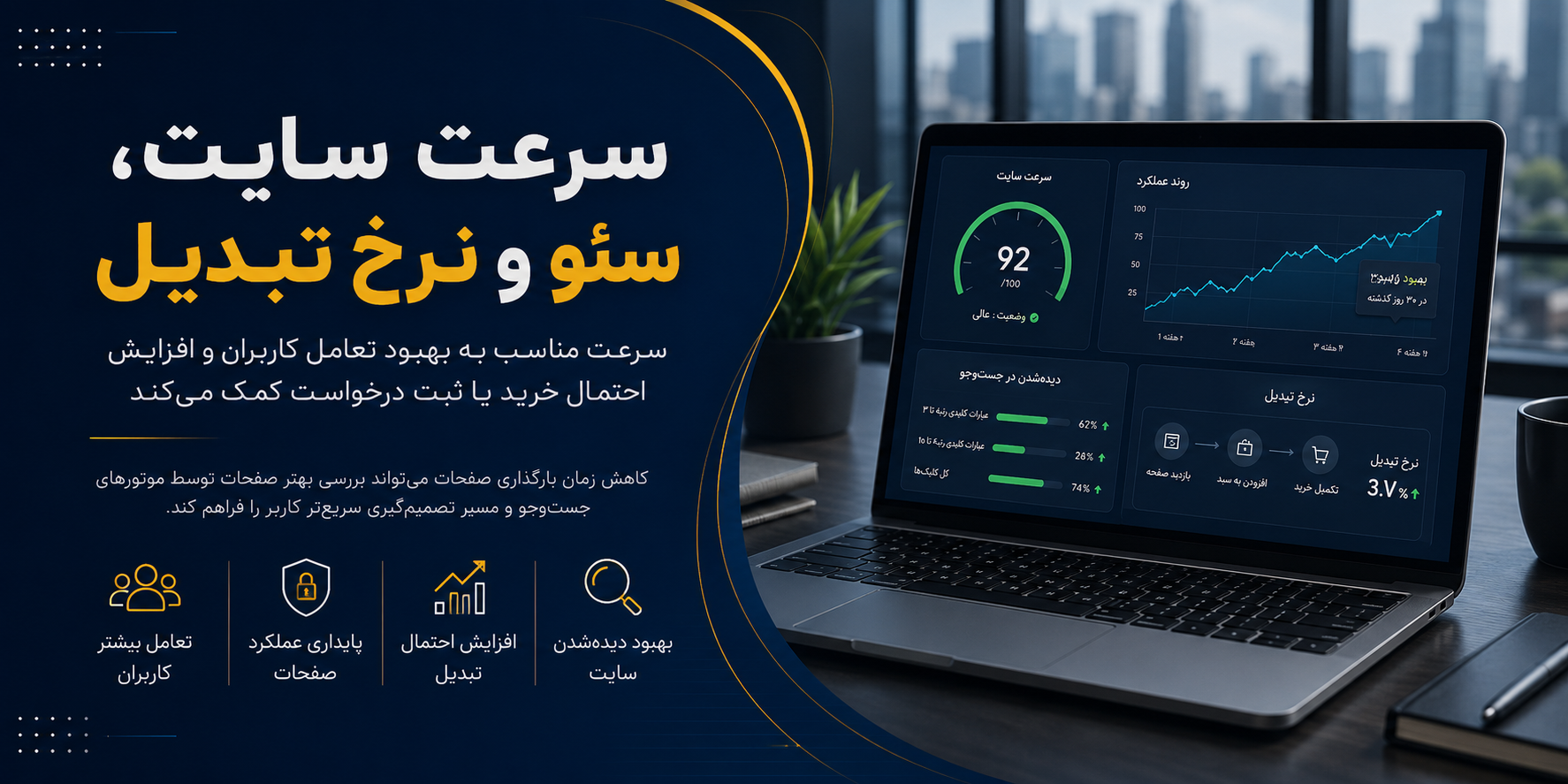 نقش سرعت سایت در سئو